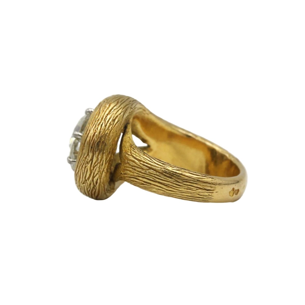 Bague Solitaire en or jaune et diamant - Castafiore