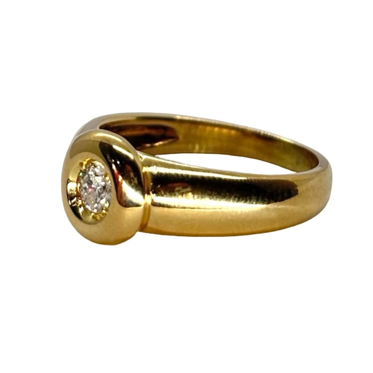 Bague Solitaire en or jaune et diamant - Castafiore