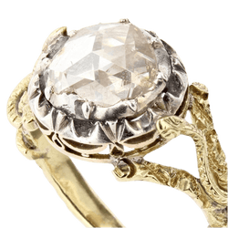 Bague Solitaire en or jaune et diamant - Castafiore