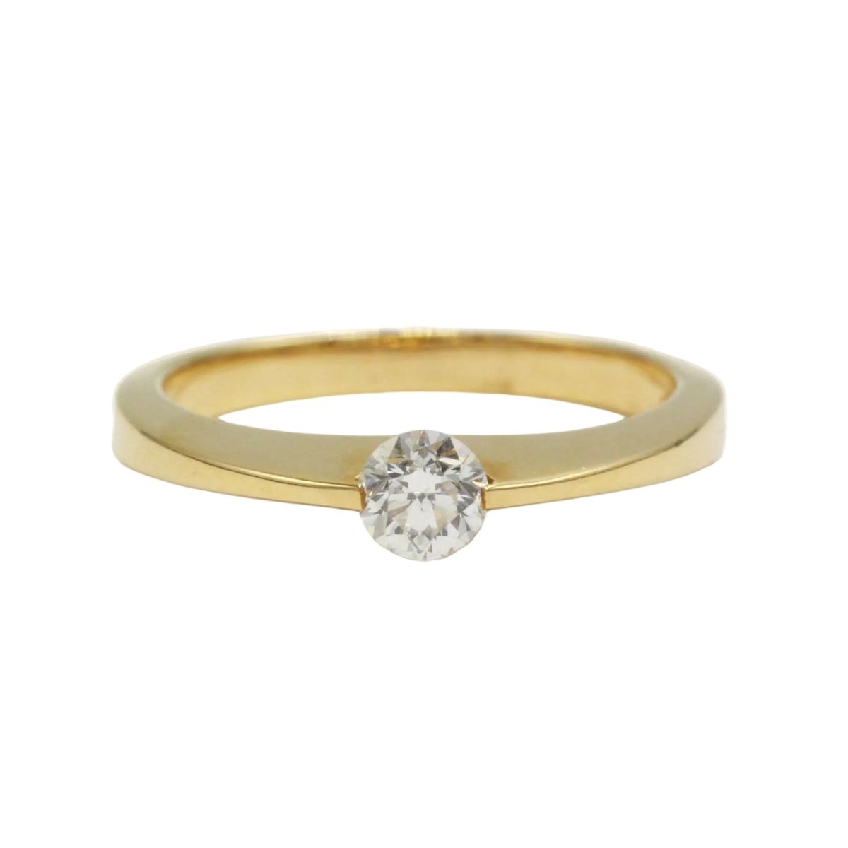 Bague Solitaire en or jaune et diamant - Castafiore