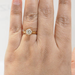 Bague Solitaire en or jaune et diamant - Castafiore