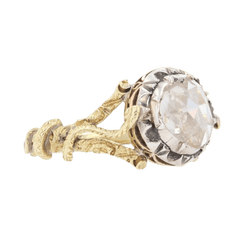 Bague Solitaire en or jaune et diamant - Castafiore