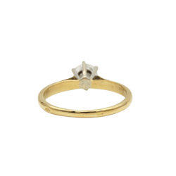 Bague Solitaire en or jaune et diamant - Castafiore