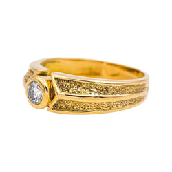 Bague Solitaire en or jaune et diamant - Castafiore