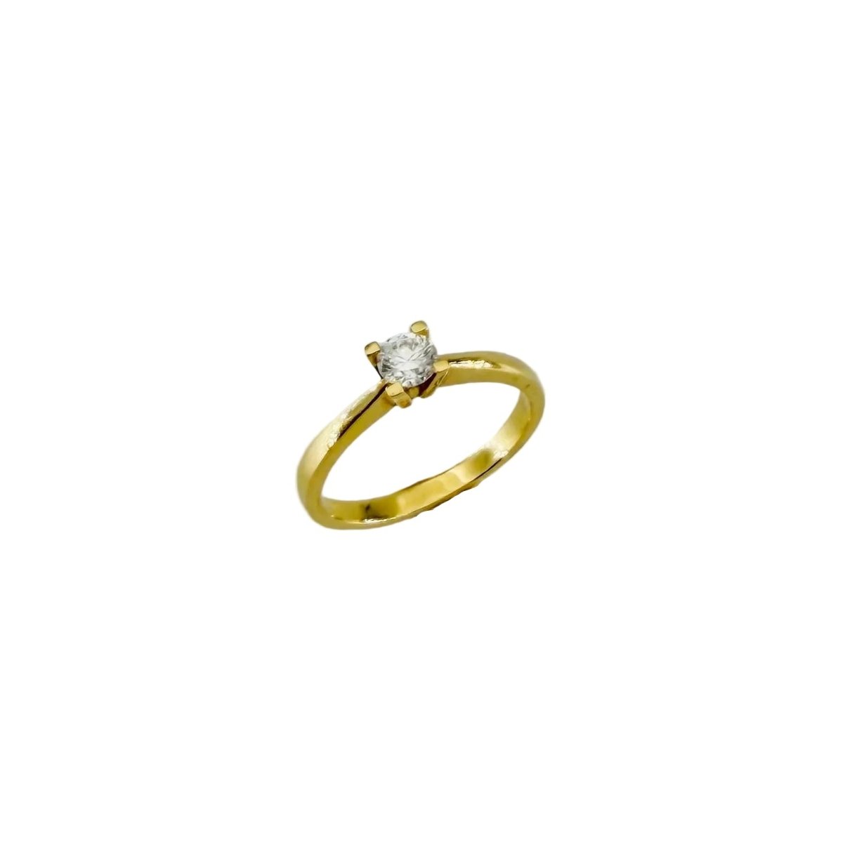 Bague Solitaire en or jaune et diamant - Castafiore