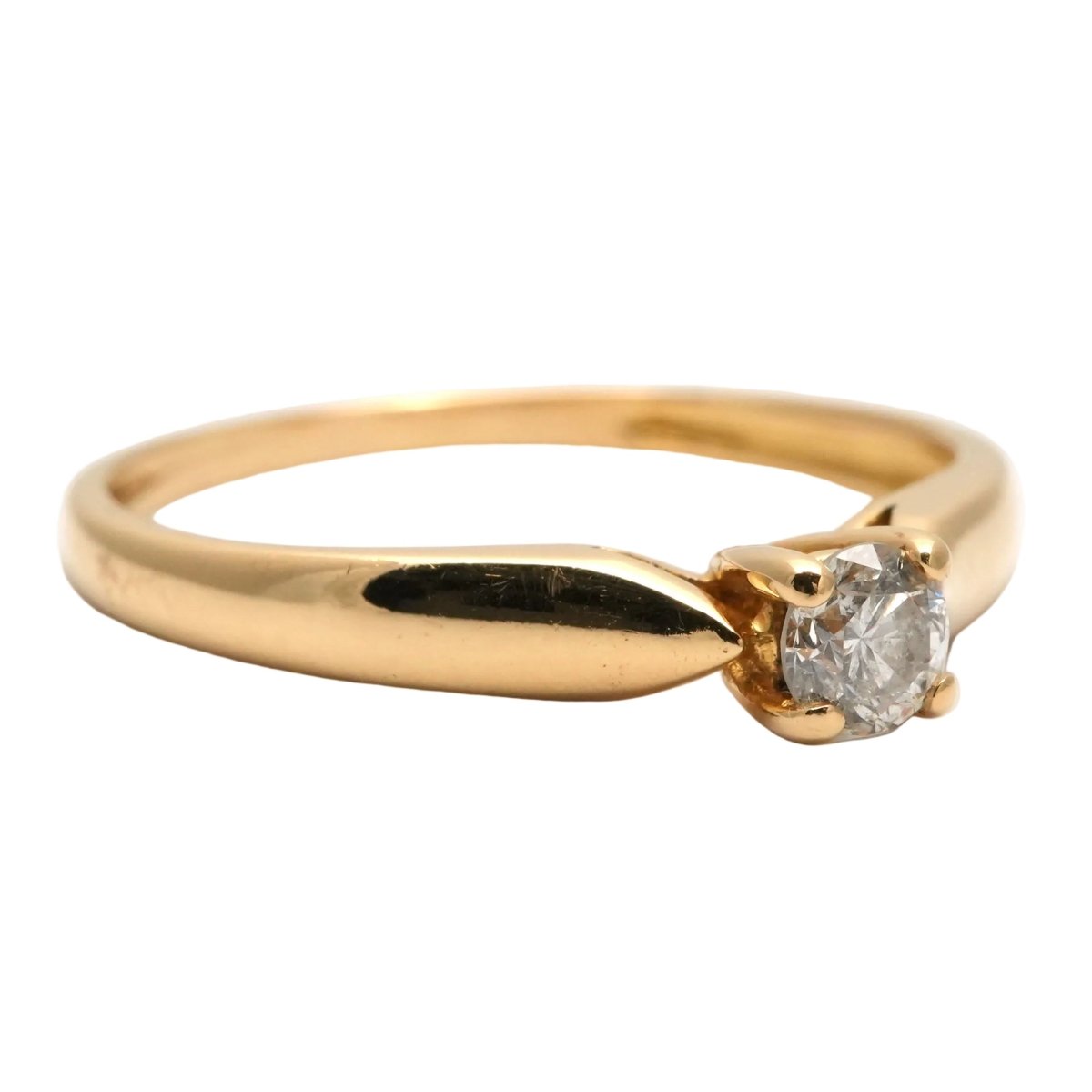 Bague Solitaire en or jaune et diamant - Castafiore