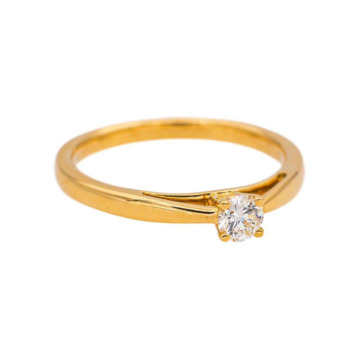 Bague Solitaire en or jaune et diamant - Castafiore