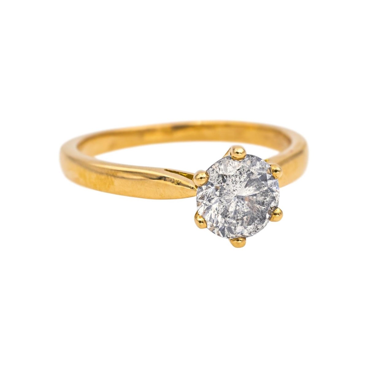 Bague Solitaire en or jaune et diamant - Castafiore