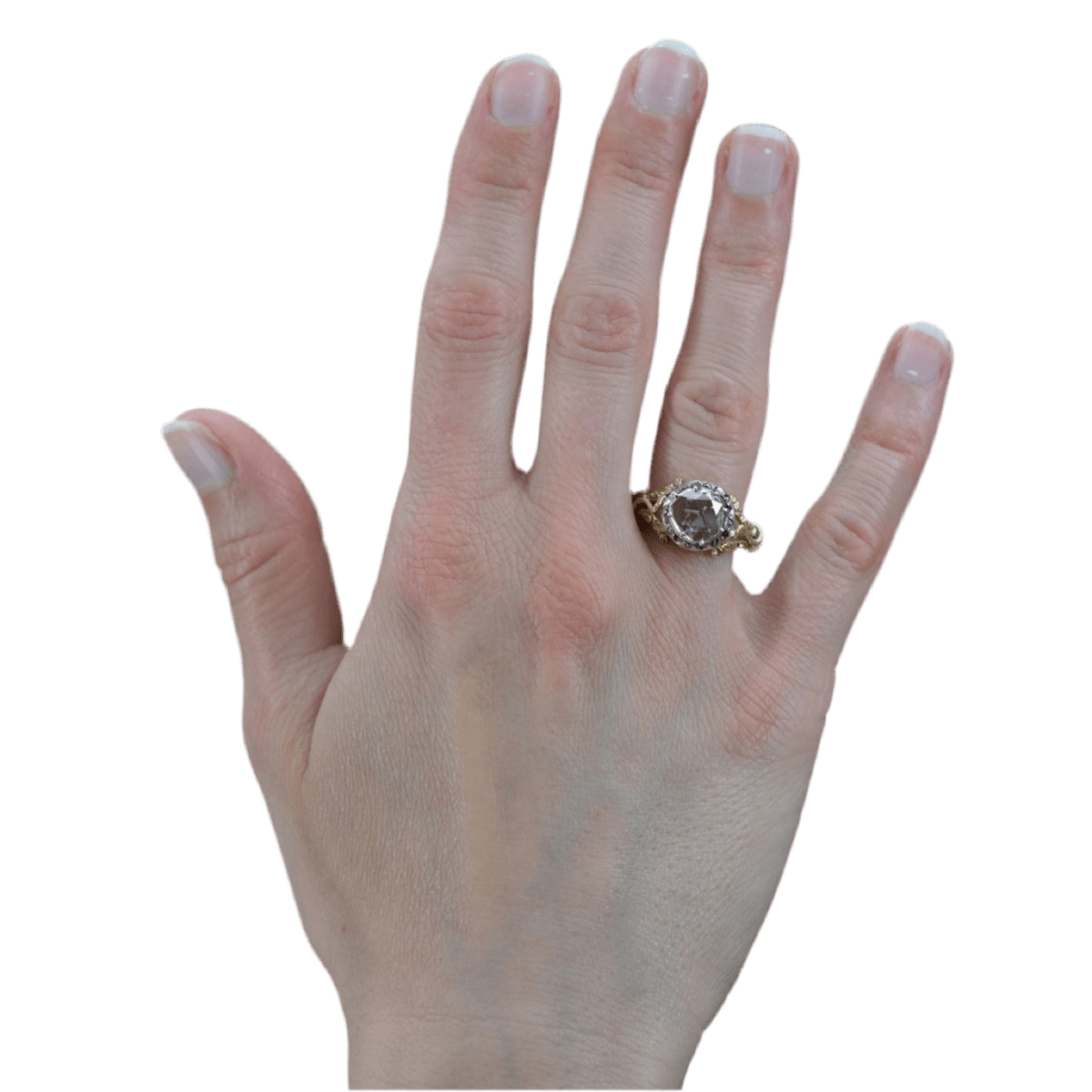 Bague Solitaire en or jaune et diamant - Castafiore