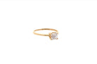 Bague solitaire en or jaune et diamant - Castafiore