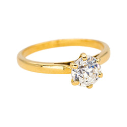 Bague Solitaire en or jaune et diamant - Castafiore