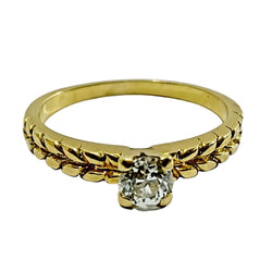 Bague Solitaire en or jaune et diamant - Castafiore