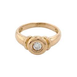 Bague Solitaire en or jaune et diamant - Castafiore