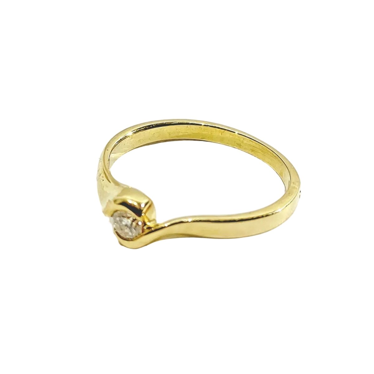 Bague Solitaire en or jaune et diamant - Castafiore