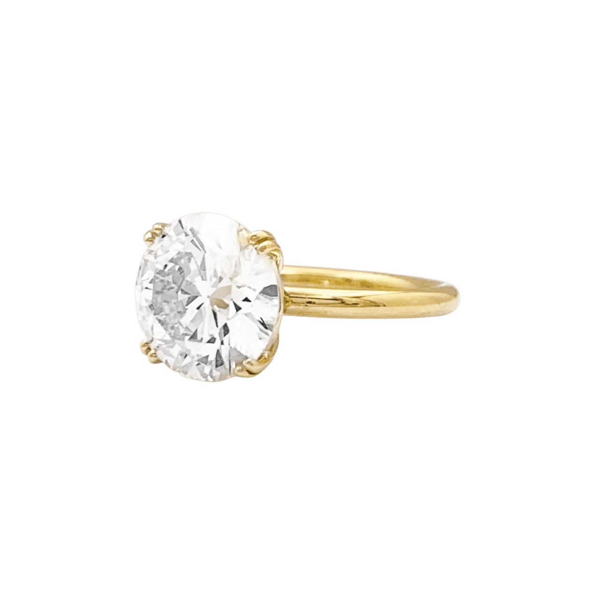 Bague Solitaire en or jaune et diamant - Castafiore