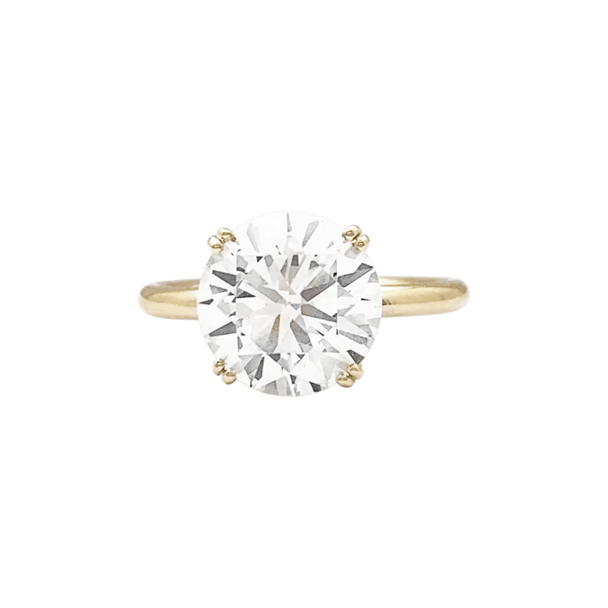 Bague Solitaire en or jaune et diamant - Castafiore