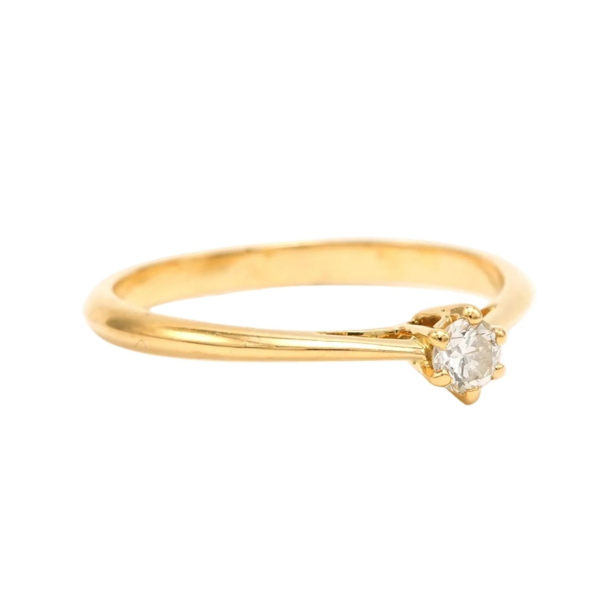 Bague Solitaire en or jaune et diamant - Castafiore