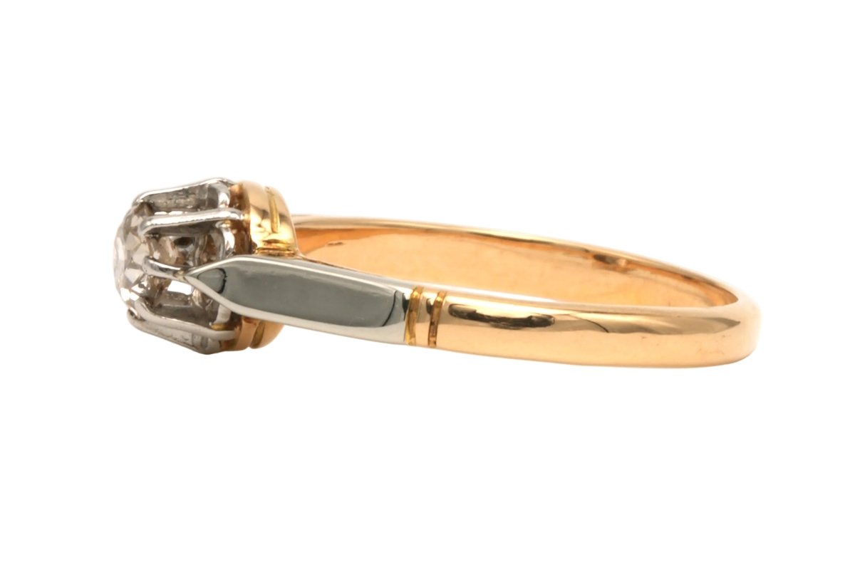 Bague Solitaire en or jaune et diamant - Castafiore