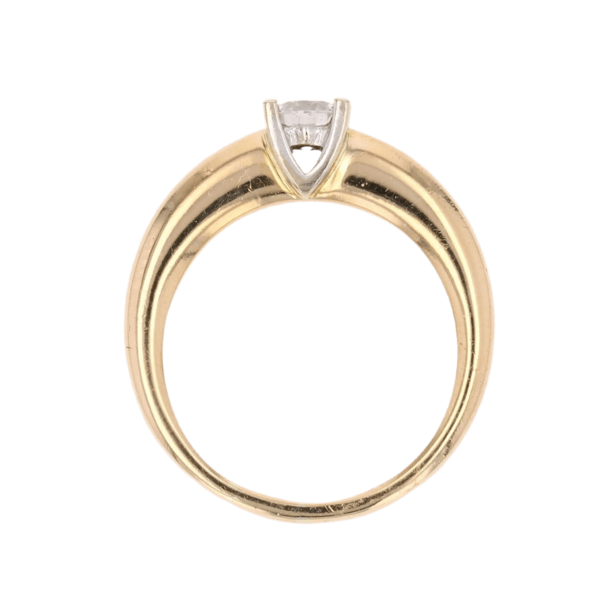 Bague Solitaire en or jaune et diamant - Castafiore