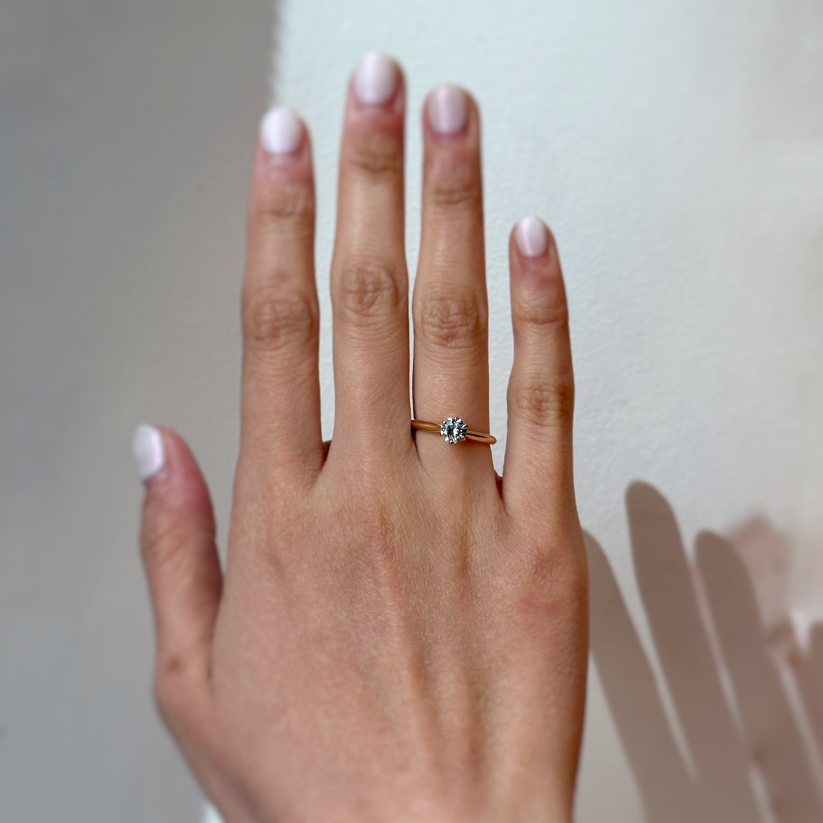 Bague Solitaire en or jaune et diamant - Castafiore