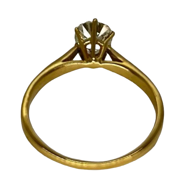 Bague Solitaire en or jaune et diamant - Castafiore