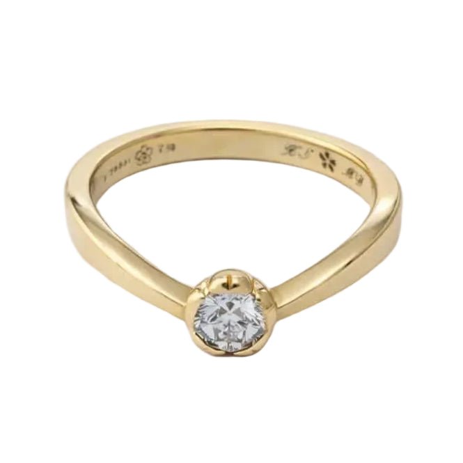 Bague Solitaire en or jaune et diamant - Castafiore