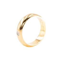 Bague Solitaire en or jaune et diamant - Castafiore