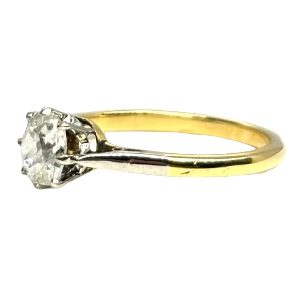 Bague Solitaire en or jaune et diamant - Castafiore