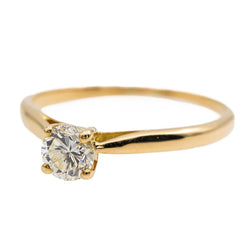 Bague solitaire en or jaune et diamant - Castafiore