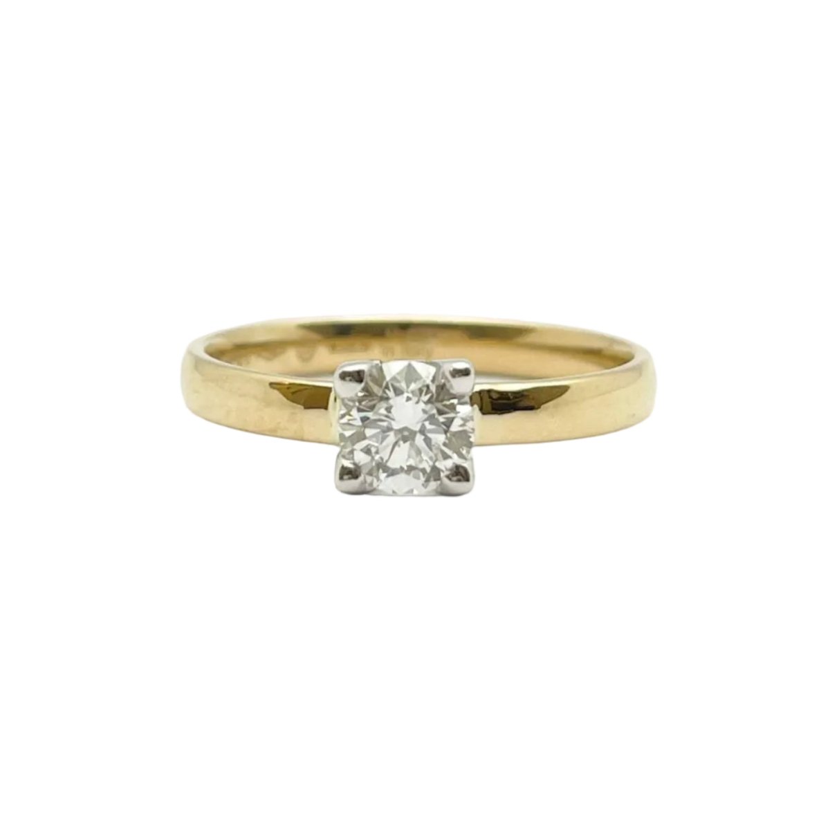 Bague Solitaire en or jaune et diamant - Castafiore