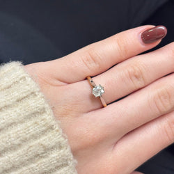 Bague Solitaire en or jaune et diamant - Castafiore