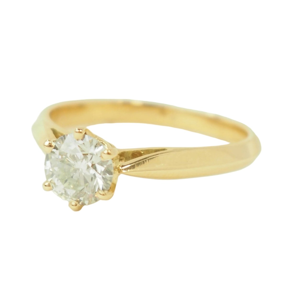 Bague Solitaire en or jaune et diamant - Castafiore