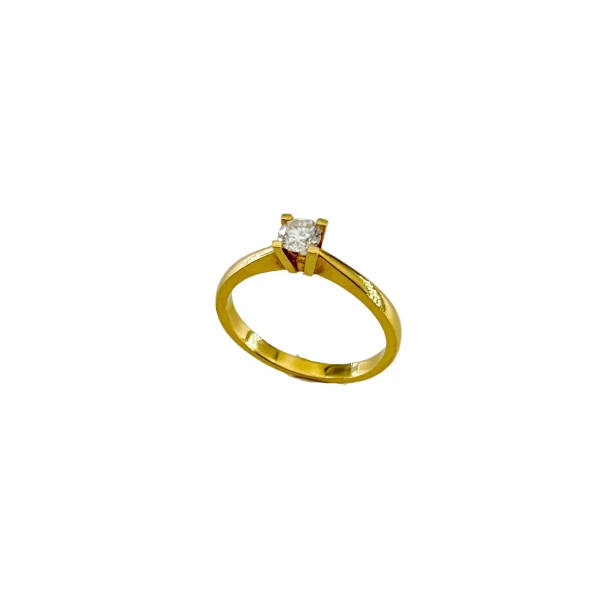 Bague Solitaire en or jaune et diamant - Castafiore