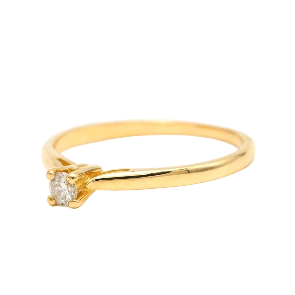 Bague Solitaire en or jaune et diamant - Castafiore
