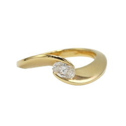 Bague Solitaire en or jaune et diamant
