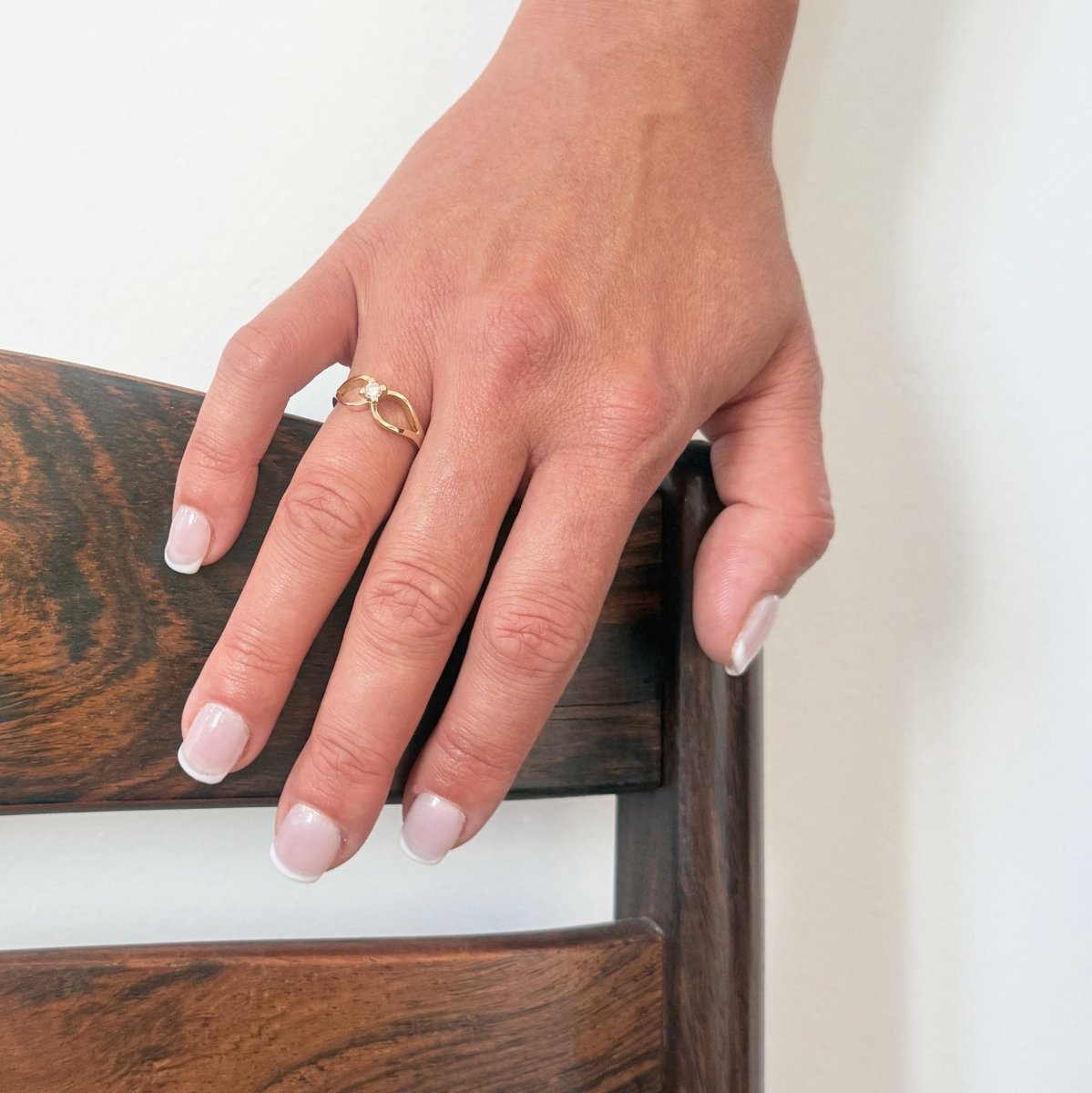 Bague Solitaire en or jaune et diamant - Castafiore