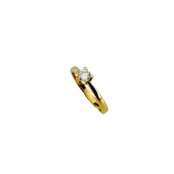 Bague Solitaire en or jaune et diamant - Castafiore