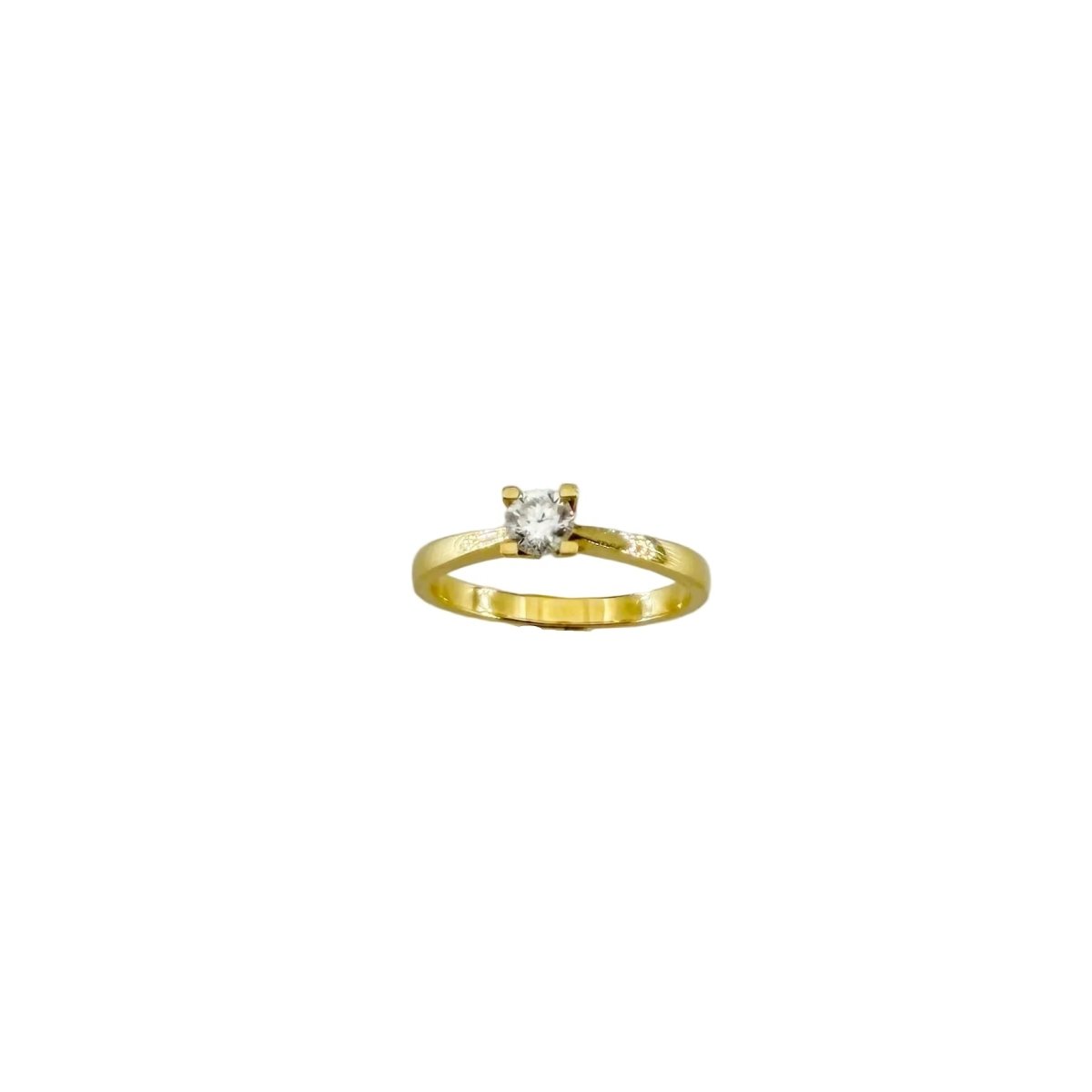 Bague Solitaire en or jaune et diamant - Castafiore