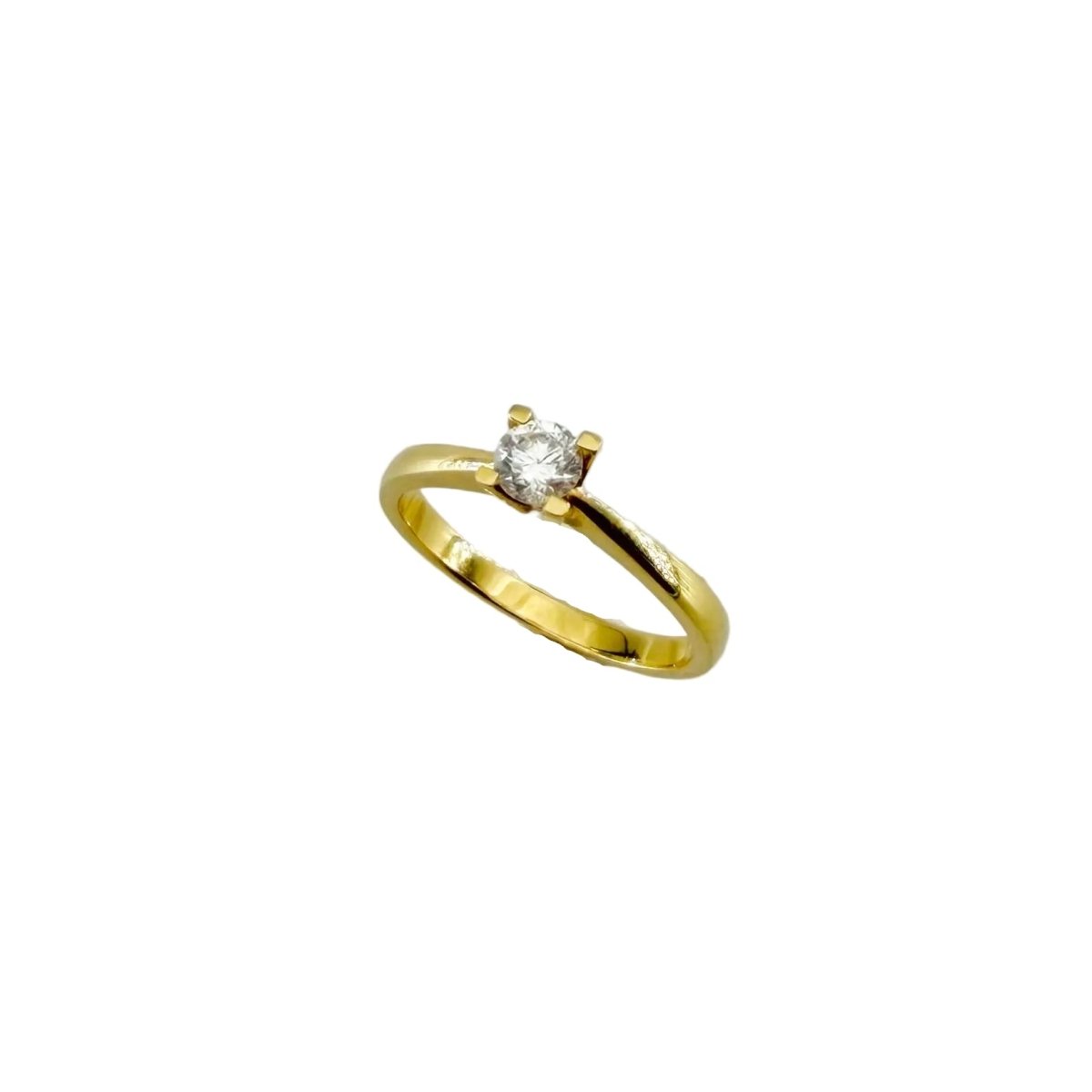 Bague Solitaire en or jaune et diamant - Castafiore