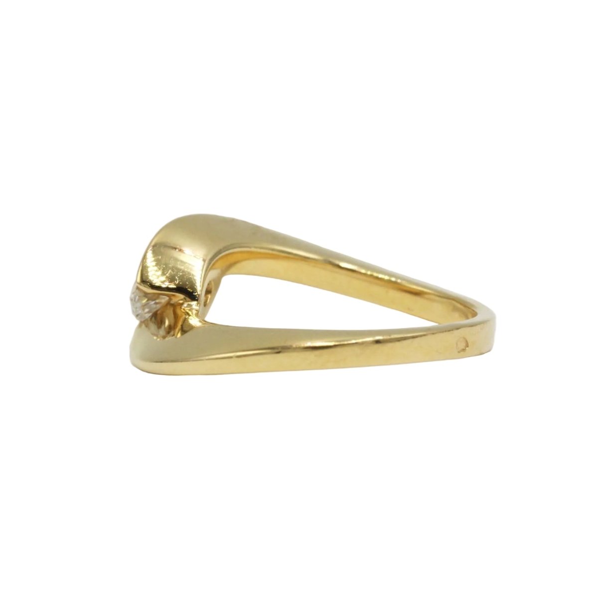 Bague Solitaire en or jaune et diamant