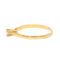 Bague Solitaire en or jaune et diamant - Castafiore