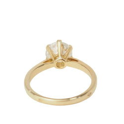 Bague Solitaire en or jaune et diamant - Castafiore