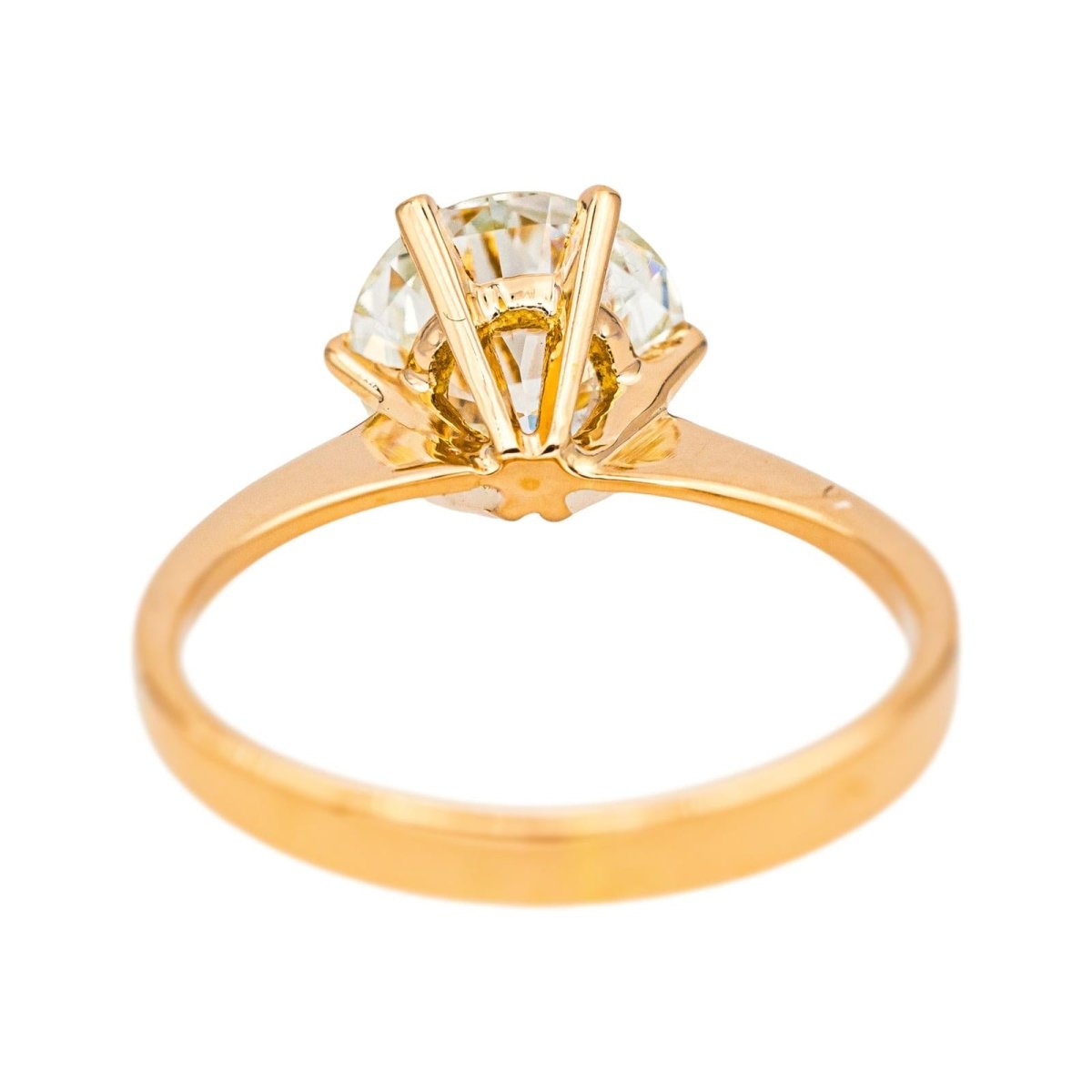 Bague Solitaire en or jaune et diamant - Castafiore