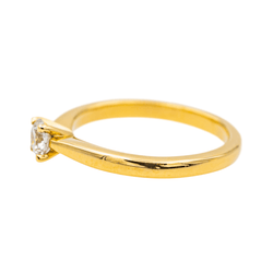 Bague Solitaire en or jaune et diamant - Castafiore