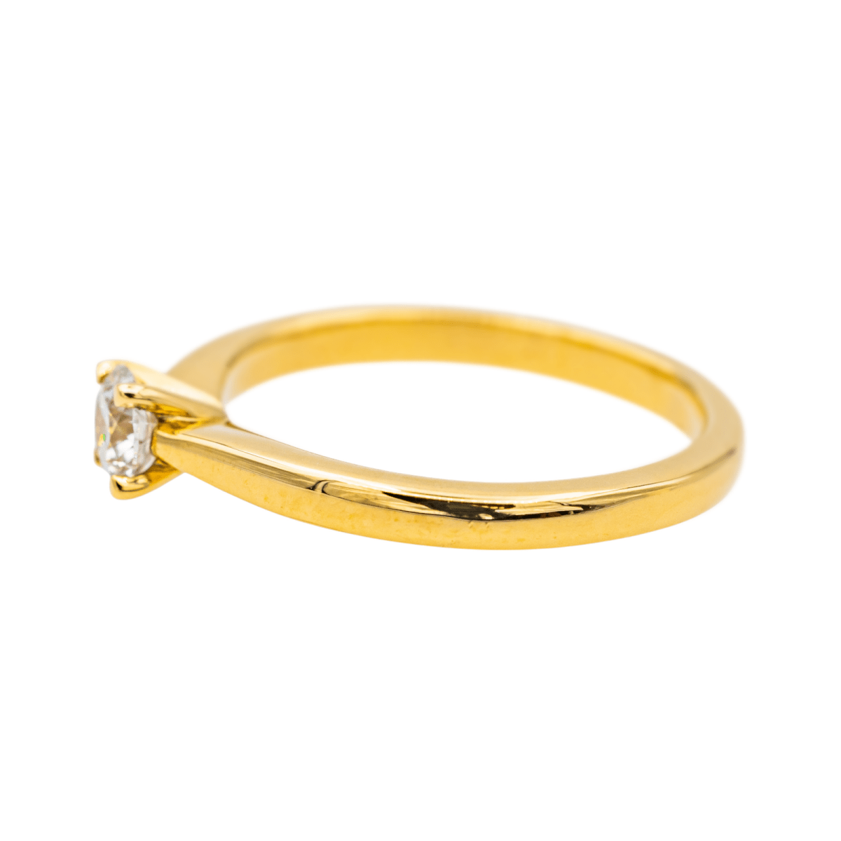 Bague Solitaire en or jaune et diamant - Castafiore