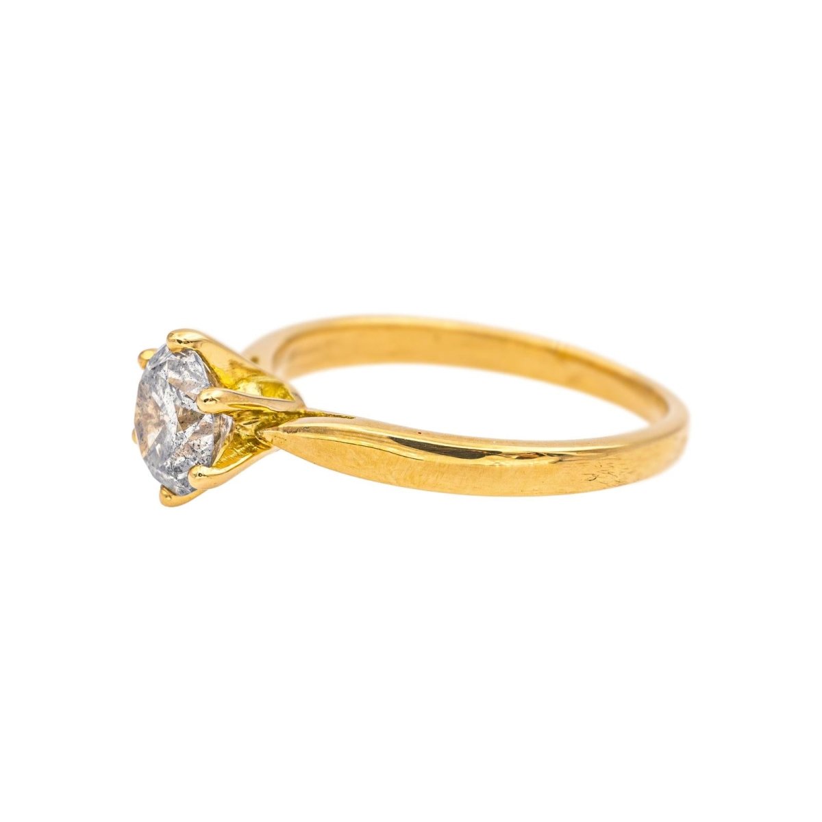 Bague Solitaire en or jaune et diamant - Castafiore