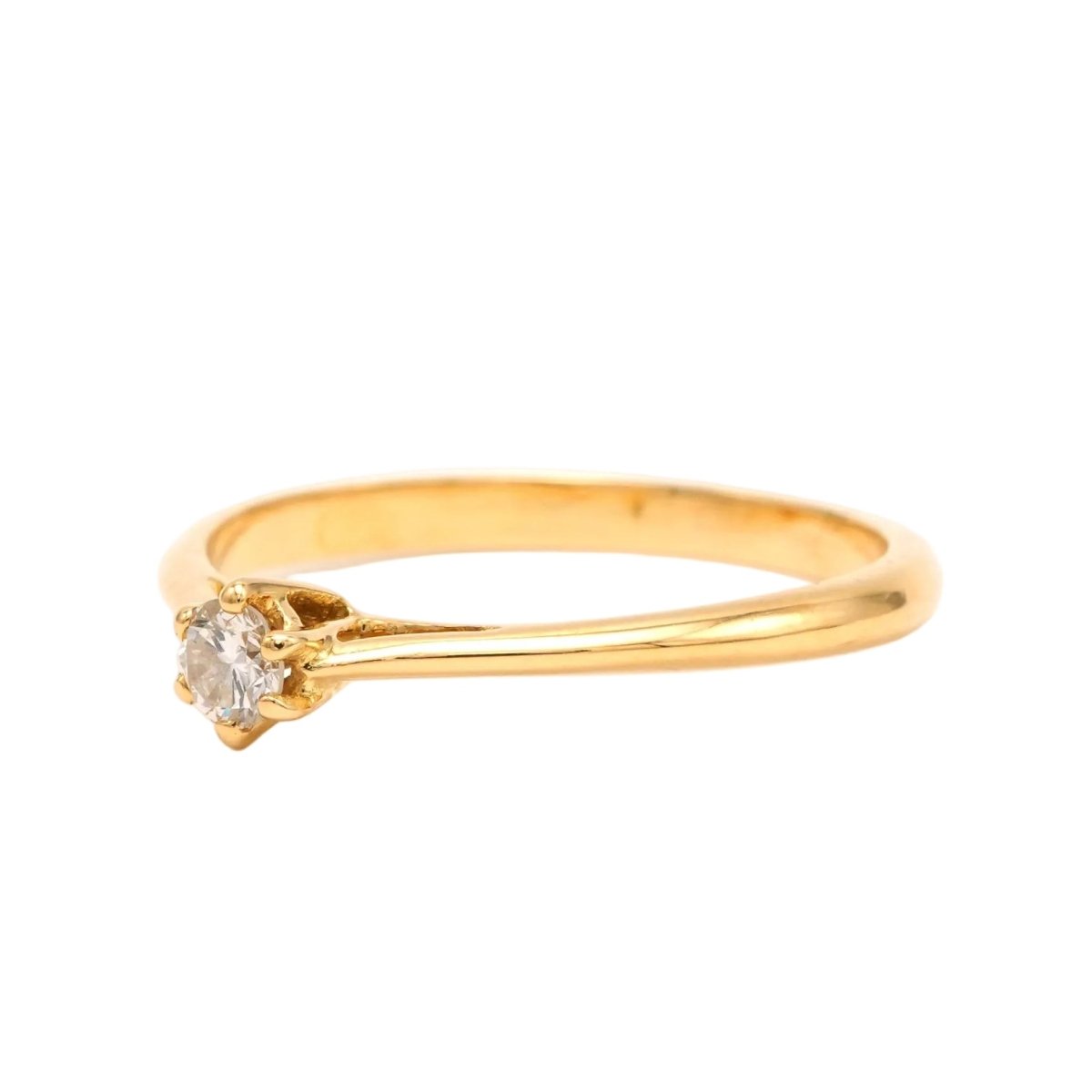 Bague Solitaire en or jaune et diamant - Castafiore