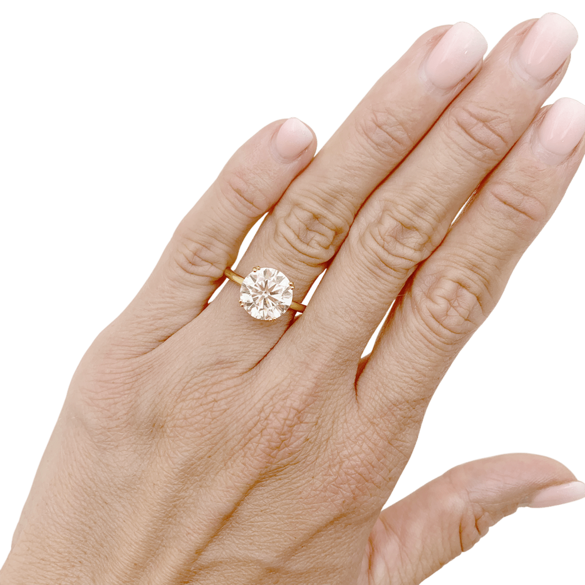 Bague Solitaire en or jaune et diamant - Castafiore