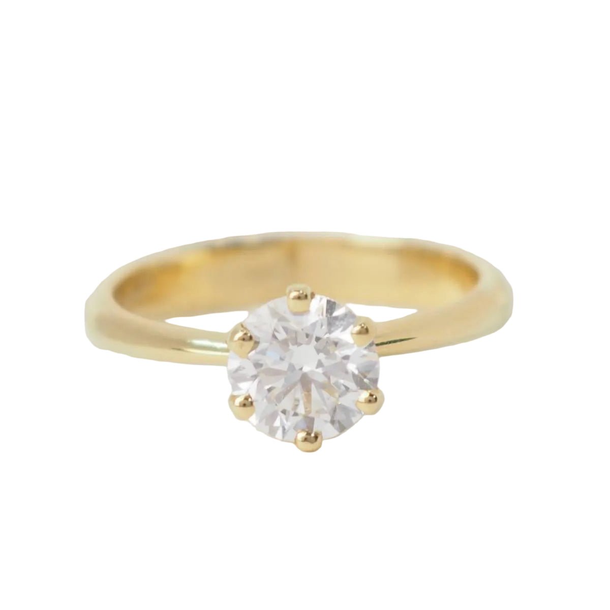 Bague Solitaire en or jaune et diamant - Castafiore