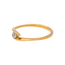 Bague Solitaire en or jaune et diamant - Castafiore